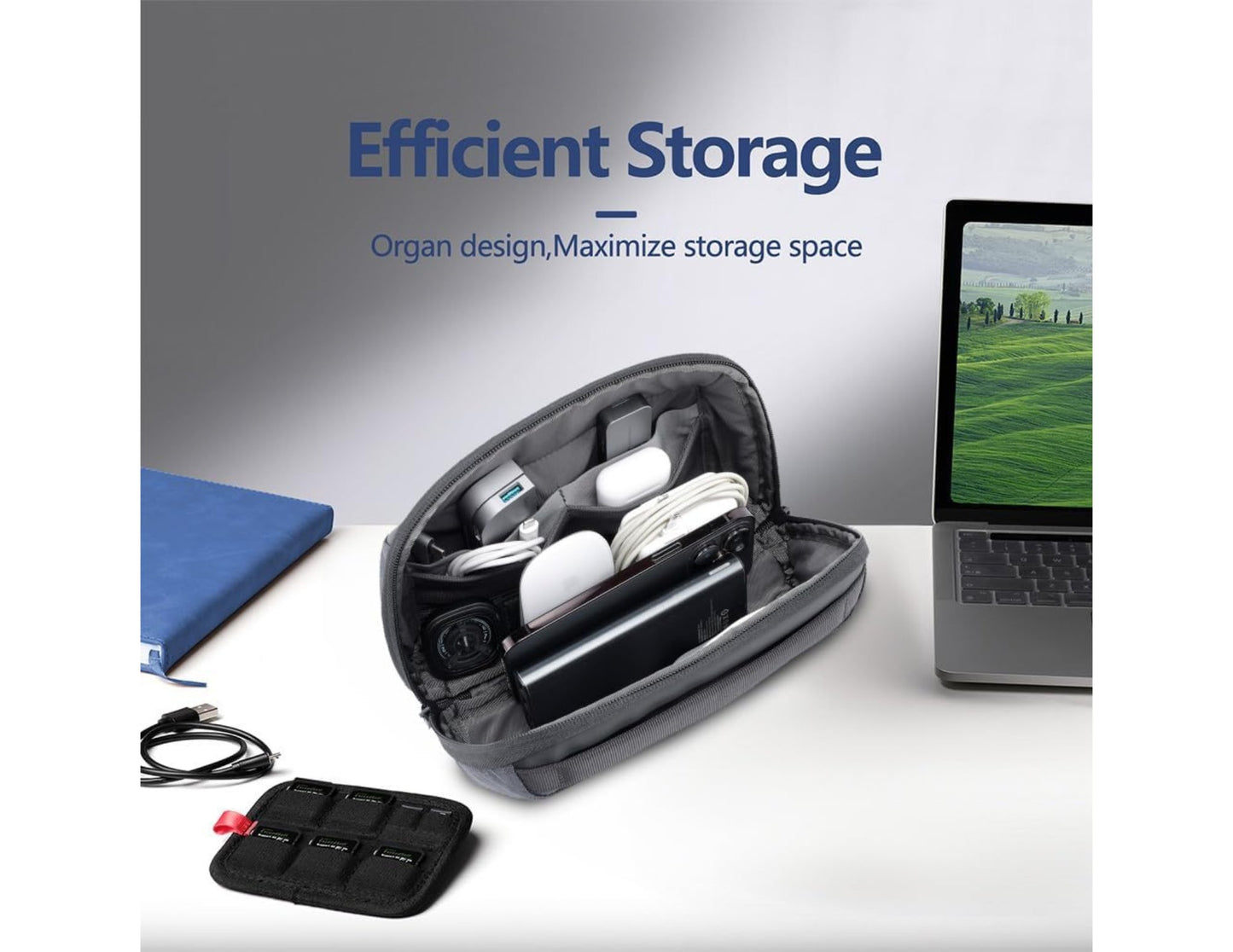 Brave Tech Pouch Organizer BTP-02 water-repellent, portable large tech organizer for travel available in Qatar