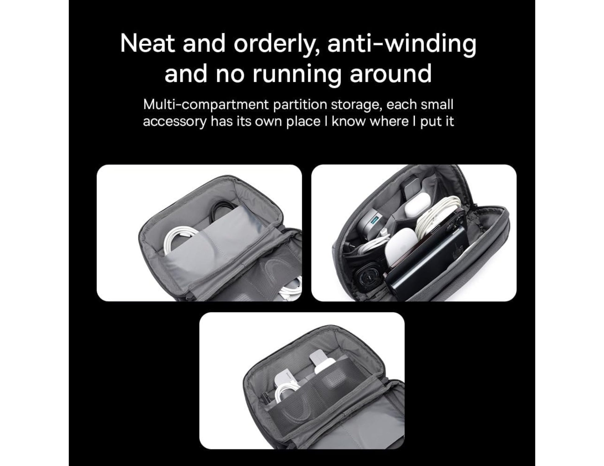 Brave Tech Pouch Organizer BTP-02 water-repellent, portable large tech organizer for travel available in Qatar