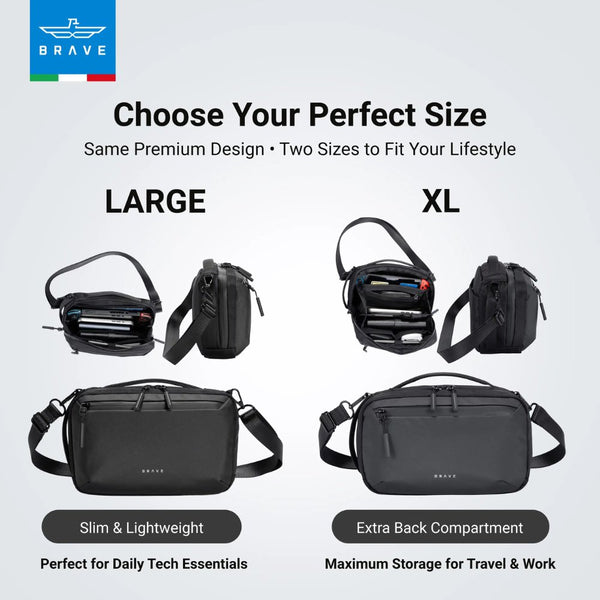 BRAVE Tech Pouch Organizer BTP-05 Black shockproof travel electronics organizer Qatar
