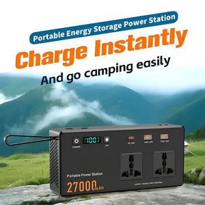 Brix 27000mAh portable power station with 150W AC output USB-C PD charging and LCD display Qatar