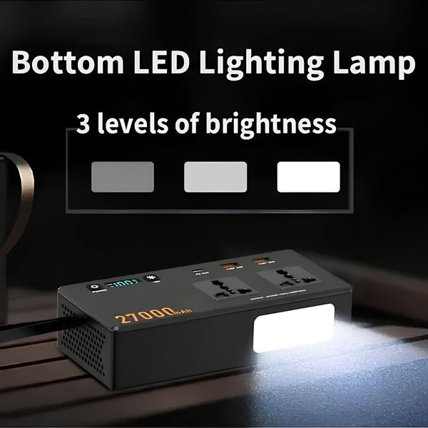 Brix 27000mAh portable power station with 150W AC output USB-C PD charging and LCD display Qatar