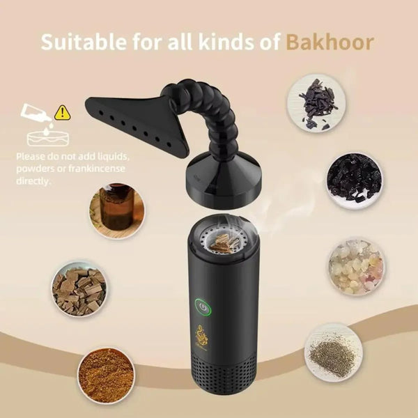 Bukhoor electric incense burner with 360 degree adjustable arm 7 aroma mist outlets and ceramic chamber Qatar