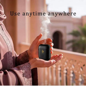 Bukhoor Mini Portable Incense Burner black refillable electric bakhoor burner for portable use in Qatar