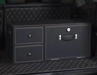 Waterproof and wear-resistant artificial leather exterior of the car storage box.