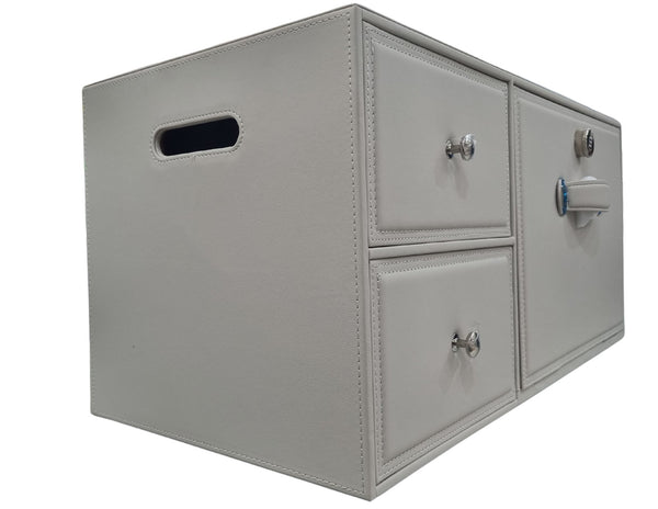Side view of the car trunk organizer, highlighting its stable and non-slip base.