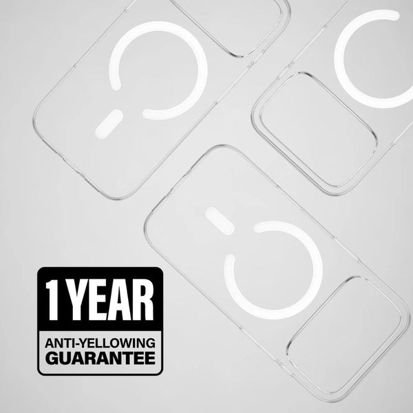 CARE by PanzerGlass SL1M transparent MagSafe case for iPhone 18 Pro Max with ultra-slim 1mm design and anti-yellowing protection in Qatar