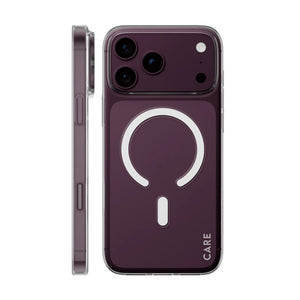 CARE by PanzerGlass SL1M transparent MagSafe case for iPhone 18 Pro Max with ultra-slim 1mm design and anti-yellowing protection in Qatar