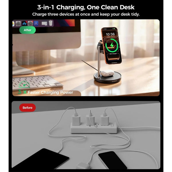 Choetech T641-G MagLeap 25W Qi2.2 Wireless Charging Station with cooling fan Qatar