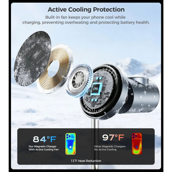 Choetech T641-G MagLeap 25W Qi2.2 Wireless Charging Station with cooling fan Qatar