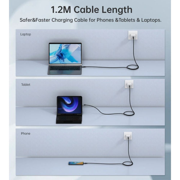 Choetech XCC-1040 240W USB4 Gen3 USB-C cable with 40Gbps data and 8K@60Hz video Black Qatar