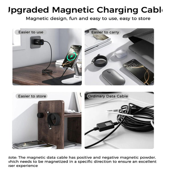 Choetech XCC-1081 100W nylon braided magnetic USB-C cable 1m Black Qatar
