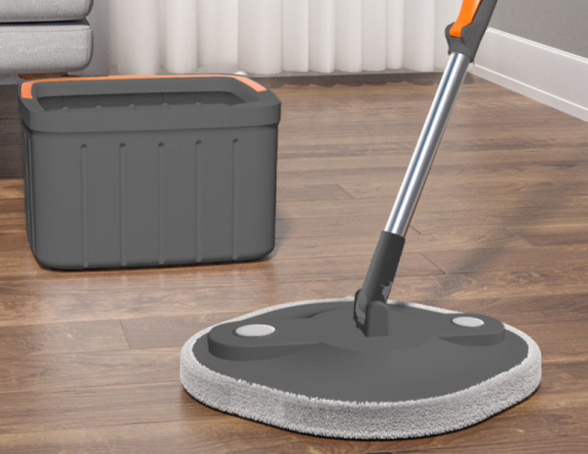 Front view of Clean Water Spin Mop WYL-821 showcasing its compact design.