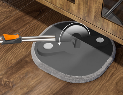 Clean Water Spin Mop WYL-821 in action with rotary washing and drying.