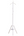 Triangular base of the elegant cloth burner white showing stability and design.