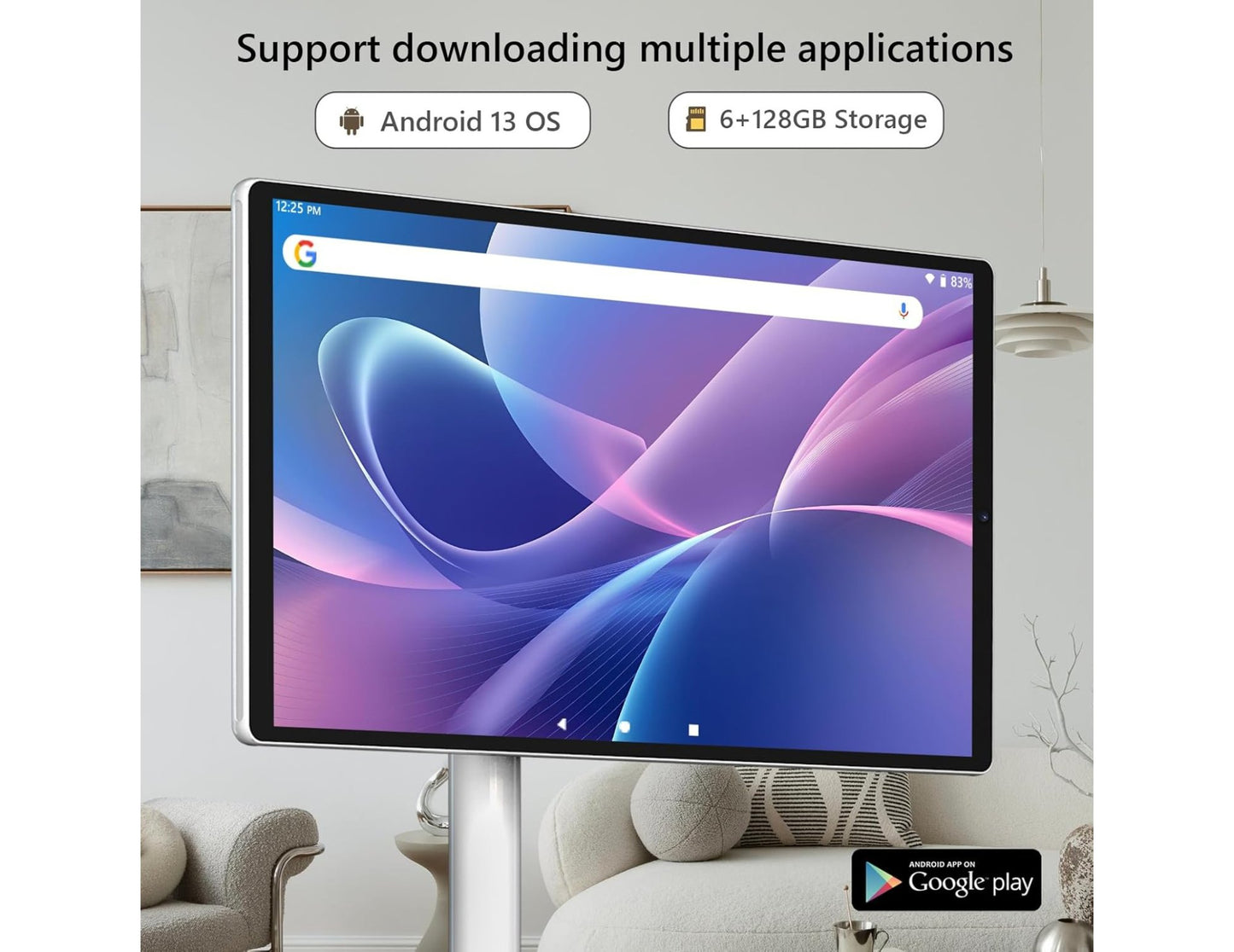 D01 Stand by Me 21.5 inch Android smart TV with touch screen and camera on wheeled stand available in Qatar