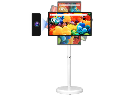 D01 Stand by Me 21.5 inch Android smart TV with touch screen and camera on wheeled stand available in Qatar