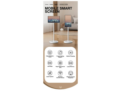 D01 Stand by Me 21.5 inch Android smart TV with touch screen and camera on wheeled stand available in Qatar