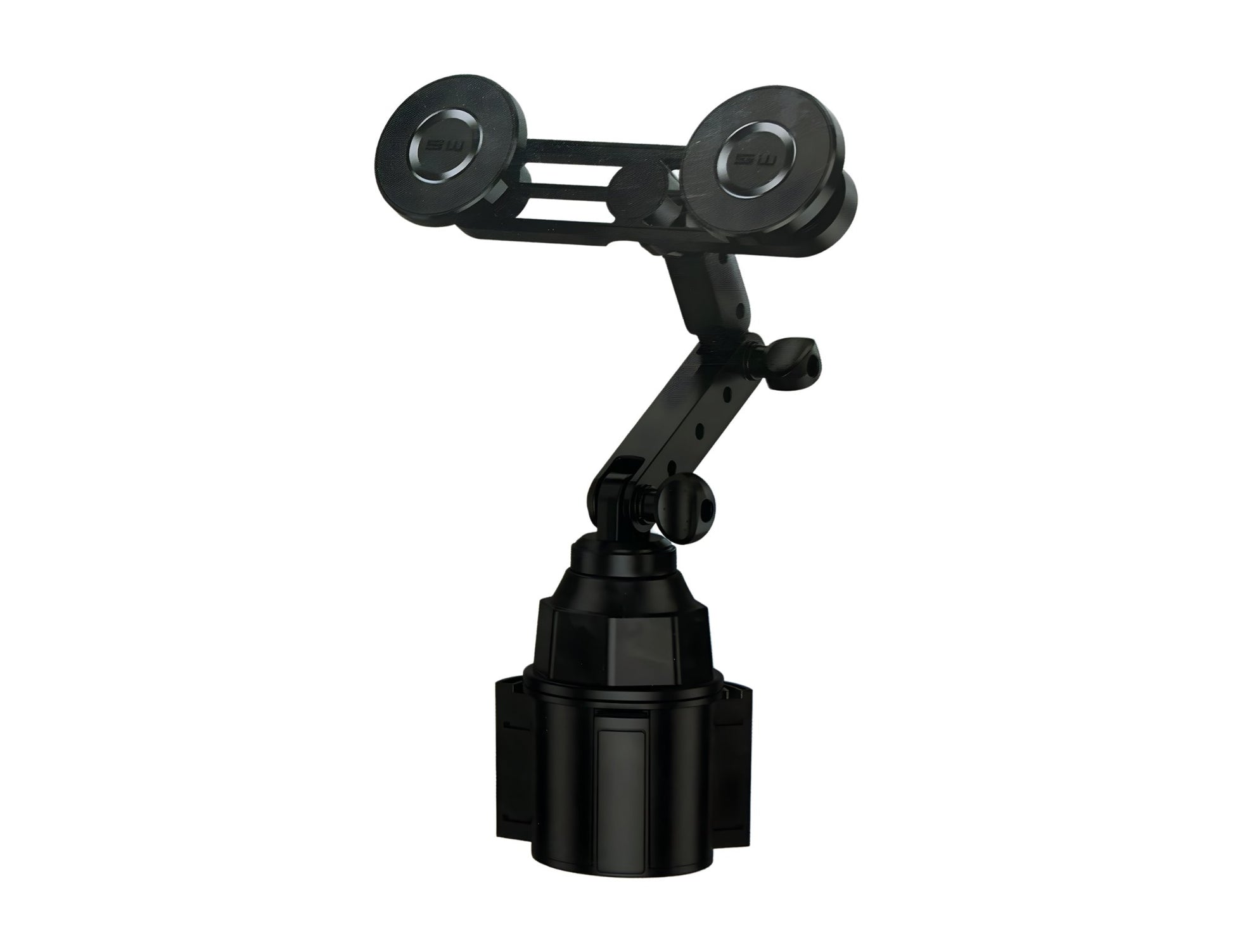 Dual magnetic cup holder mount MagSafe car phone holder black with flexible arm for iPhone, Thabthaba Store Qatar