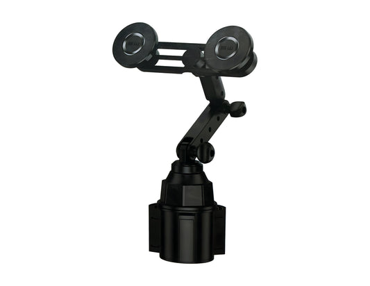 Dual magnetic cup holder mount MagSafe car phone holder black with flexible arm for iPhone, Thabthaba Store Qatar