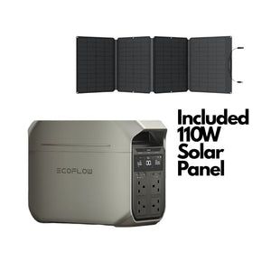 EcoFlow DELTA 3 Plus 1024Wh 1800W portable power station with 110W solar panel for home backup camping and off-grid power Qatar