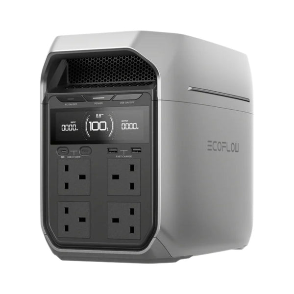 EcoFlow DELTA 3 Plus 1024Wh 1800W portable power station with 110W solar panel for home backup camping and off-grid power Qatar