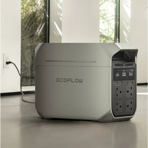 EcoFlow DELTA 3 Plus 1024Wh portable power station with 1800W AC output in silver