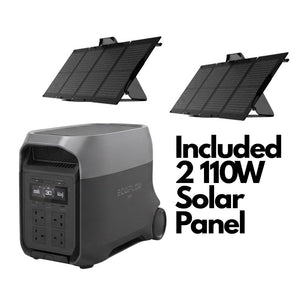 EcoFlow DELTA 3 Ultra 3072Wh portable power station with two 110W solar panels Qatar
