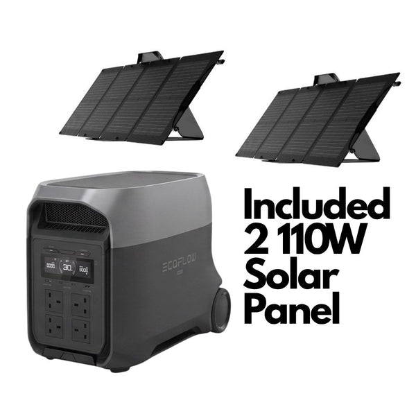 EcoFlow DELTA 3 Ultra 3072Wh portable power station with two 110W solar panels Qatar