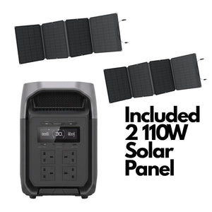 EcoFlow DELTA 3 Ultra 3072Wh portable power station with two 110W solar panels Qatar