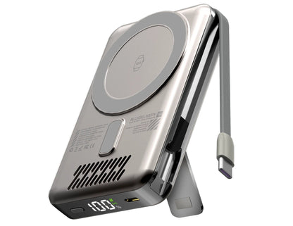 Ego AllyDelivery 4S @Magsafe 10000mAh 6in1 PowerBank Q10 with 35W PD fast charging, wireless charging, and replaceable cables, available at Thabthaba Store Qatar