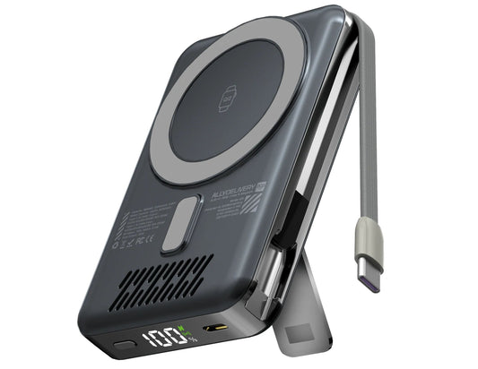 Ego AllyDelivery 4S @Magsafe 10000mAh 6in1 PowerBank Q10 with 35W PD fast charging, wireless charging, and replaceable cables, available at Thabthaba Store Qatar
