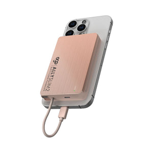 EGO AllySlim2 10000mAh magnetic power bank with built-in USB-C cable Pink AS210-PINK Qatar