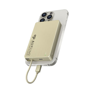 EGO AllySlim2 10000mAh magnetic power bank with built-in USB-C cable Titanium AS210-TI Qatar