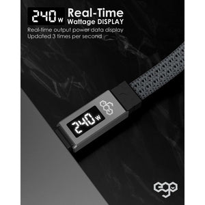 EGO CHARGEKEY 240W USB4 Type-C to C 40Gbps 6cm magnetic cable in Grey with keychain Qatar