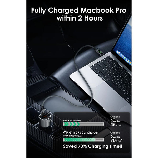 EGO GT160 RS 160W 3 USB car charger with 100W 30W 30W output and 8-layer safety protection Qatar