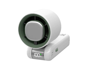 Ego HyFreeze Semiconductor Cooling Fan HF1 with 18 hours battery, LED display, and 180-degree adjustable angle, available at Thabthaba Store Qatar