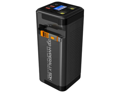 Ego HyperAlly 50K HA50 100W Power Bank 50,000mAh with OLED display and built-in Type-C cable available at Thabthaba Qatar