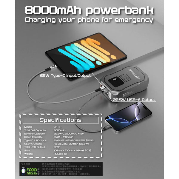 Ego JP-8 65W PD jump starter with 1000A peak current 160 PSI tire pump and powerbank Qatar