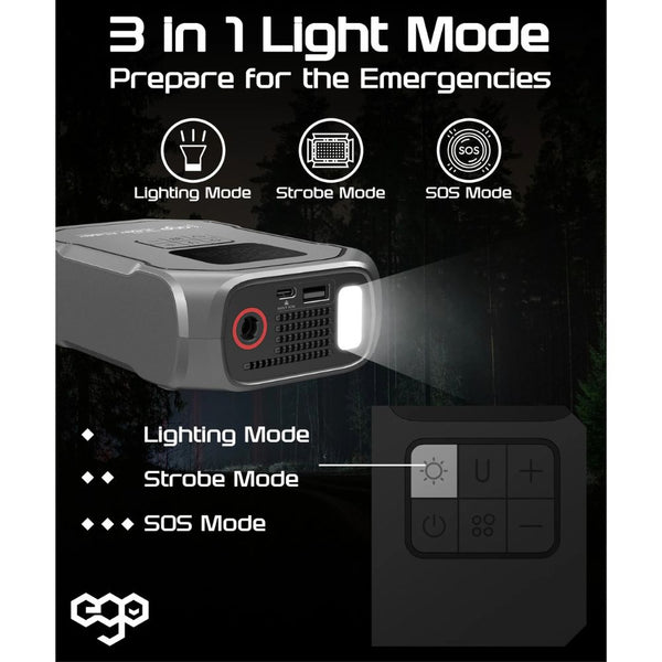 Ego JP-8 65W PD jump starter with 1000A peak current 160 PSI tire pump and powerbank Qatar