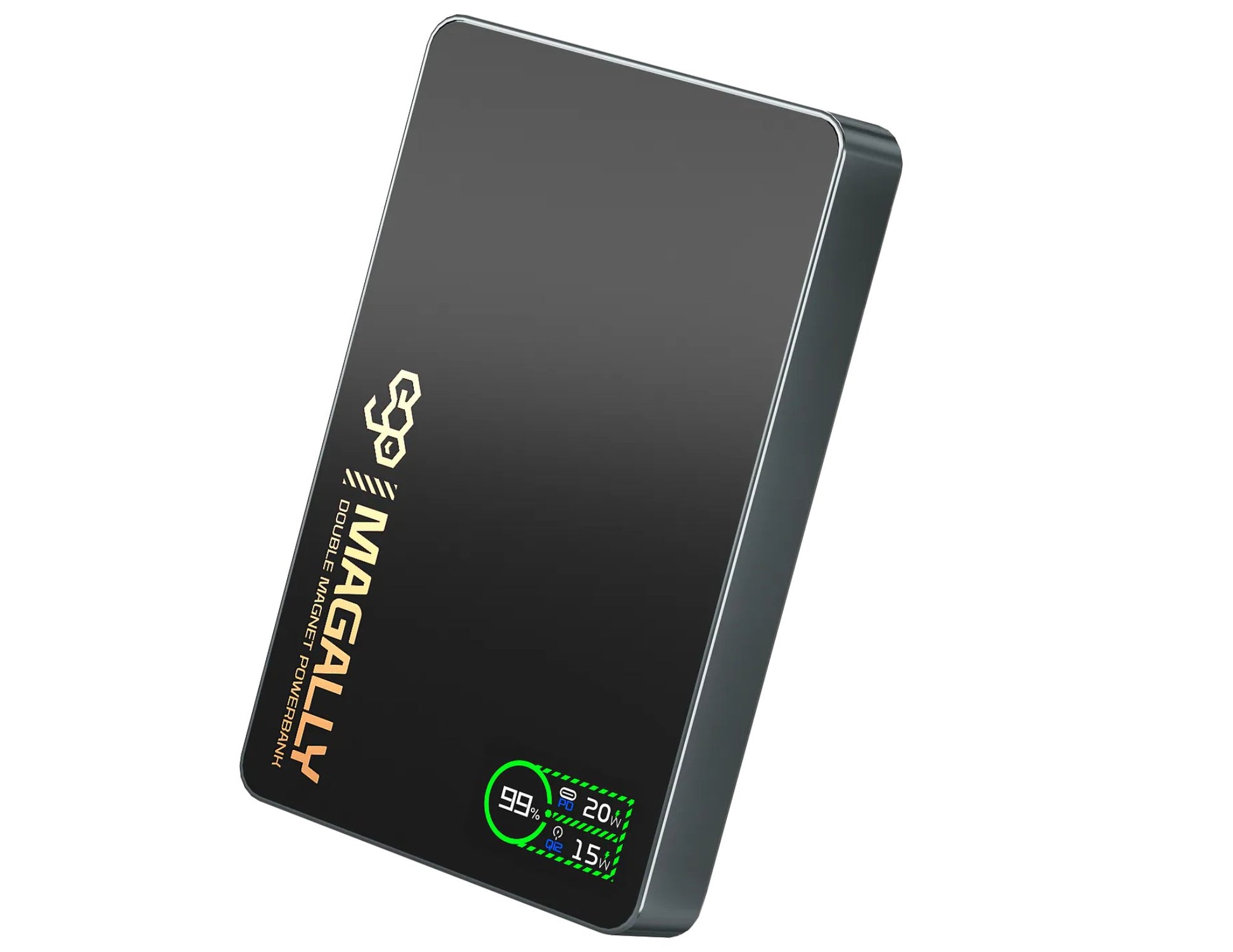 Ego MagAlly 3in1 Double-sided Magnetic QI2 10000mAh Powerbank E16B3 15W Wireless Fast Charging with OLED Display, available at Thabthaba Store Qatar