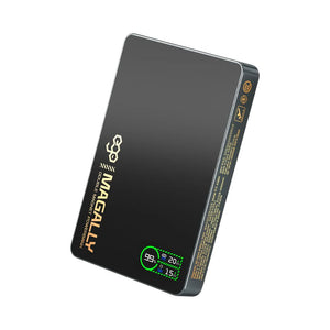 EGO MagAlly 3-in-1 Qi2 10000mAh double-sided magnetic powerbank Black with 15W wireless charging and OLED display Qatar