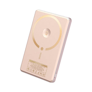 EGO MagAlly 3-in-1 Qi2 5000mAh double-sided magnetic powerbank Pink with 15W wireless charging and OLED display Qatar