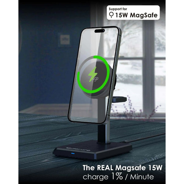 EGO MagCooler 3ICE 3-in-1 15W MagSafe wireless charger with semiconductor cooling Black Qatar