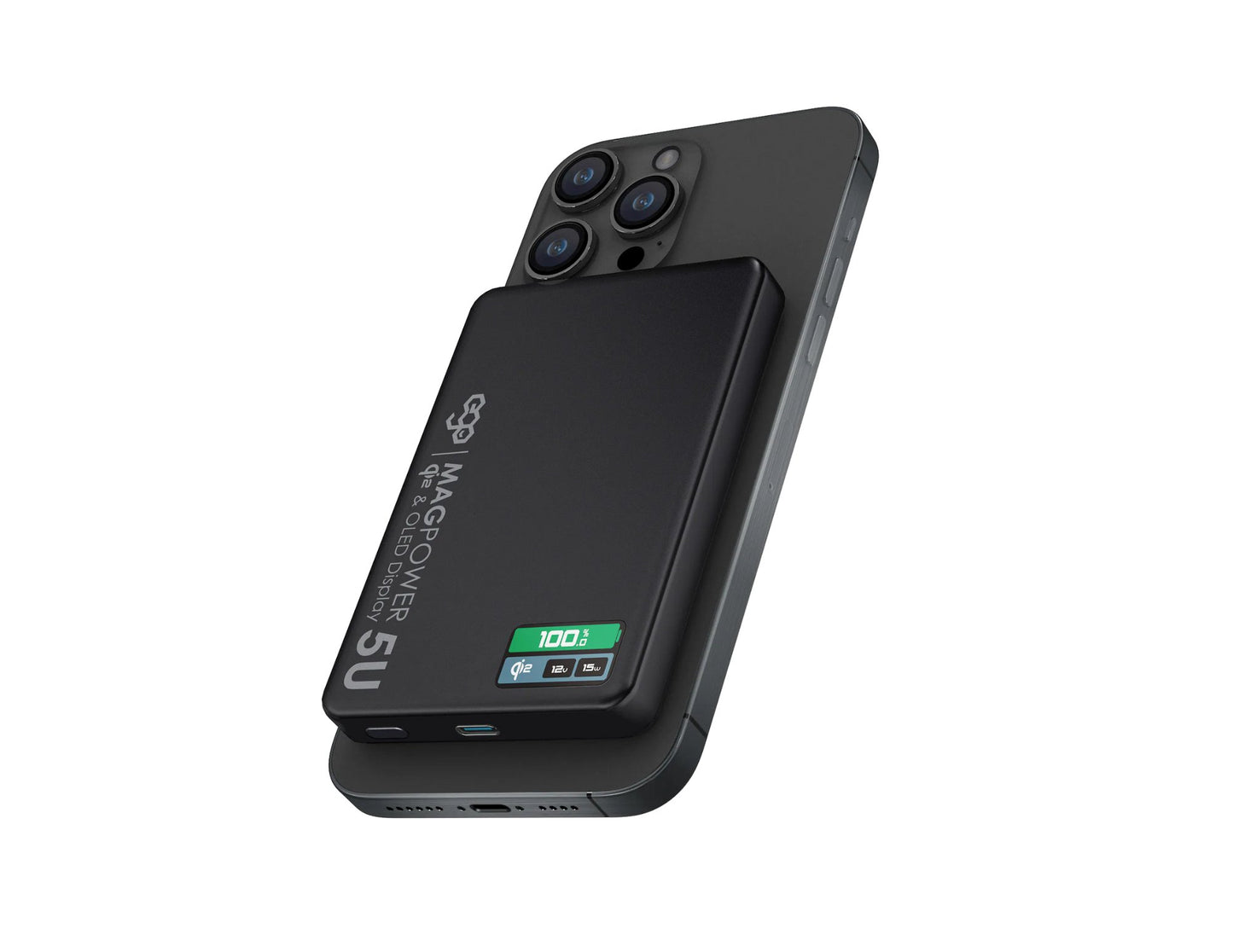 EGO MagPower 5U QI2 10000mAh 30W MagSafe power bank MP510U with OLED display and strong N54 magnets Qatar​