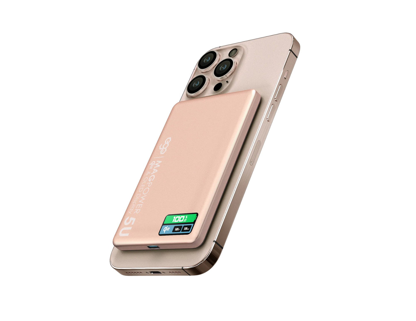 EGO MagPower 5U QI2 5000mAh MagSafe power bank with OLED display aerogel cooling N54 magnets Qatar