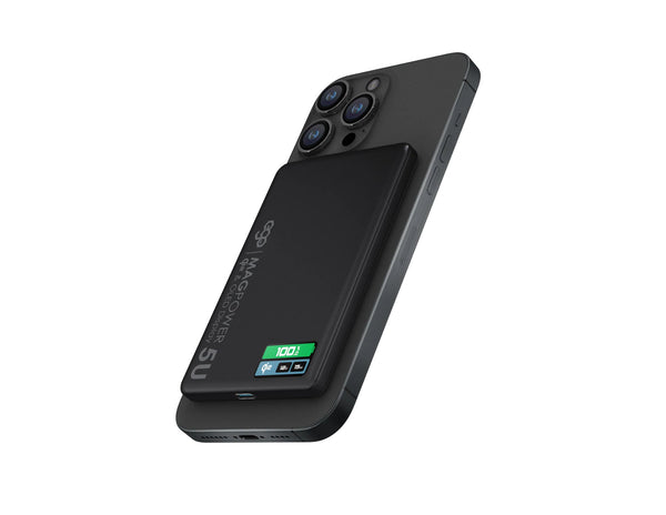 EGO MagPower 5U QI2 5000mAh MagSafe power bank with OLED display aerogel cooling N54 magnets Qatar