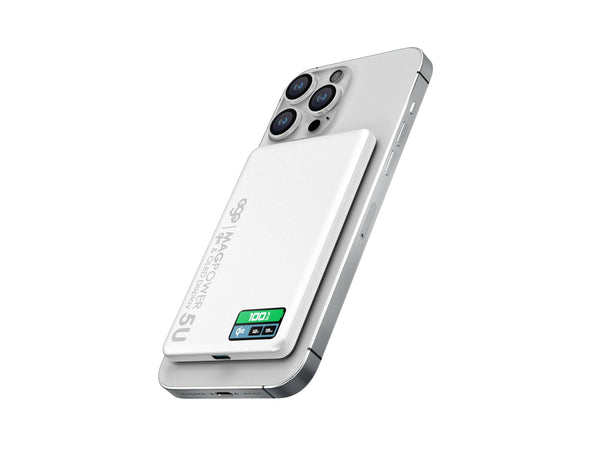 EGO MagPower 5U QI2 5000mAh MagSafe power bank with OLED display aerogel cooling N54 magnets Qatar