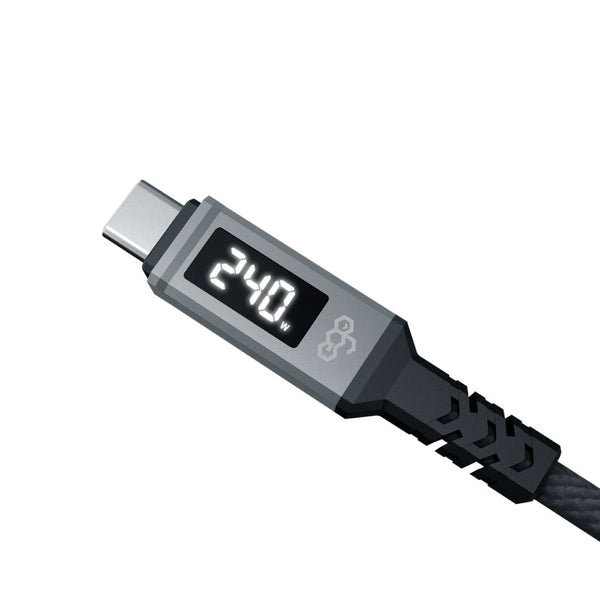 EGO Wiry Mag 240W USB3.2 magnetic Type-C to C cable 120cm Grey with 20Gbps data and 8K video support Qatar