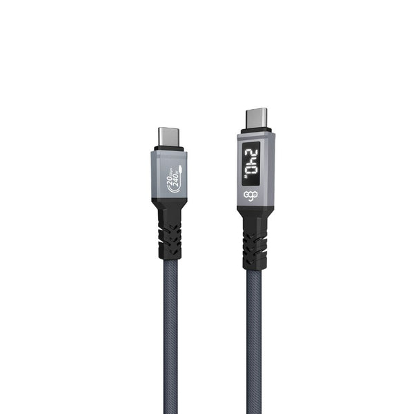 EGO Wiry Mag 240W USB3.2 magnetic Type-C to C cable 50cm Grey with 20Gbps data and 8K video support Qatar