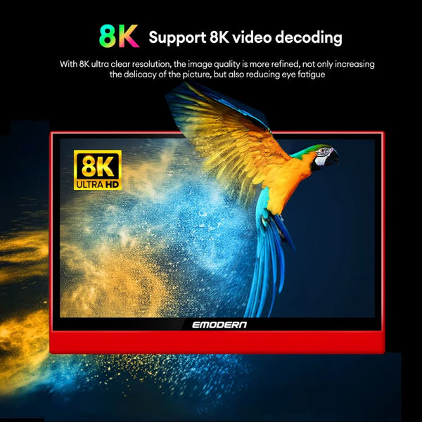 Emodern 14.1 inch Android TV portable monitor with touch screen Android 15 Qatar